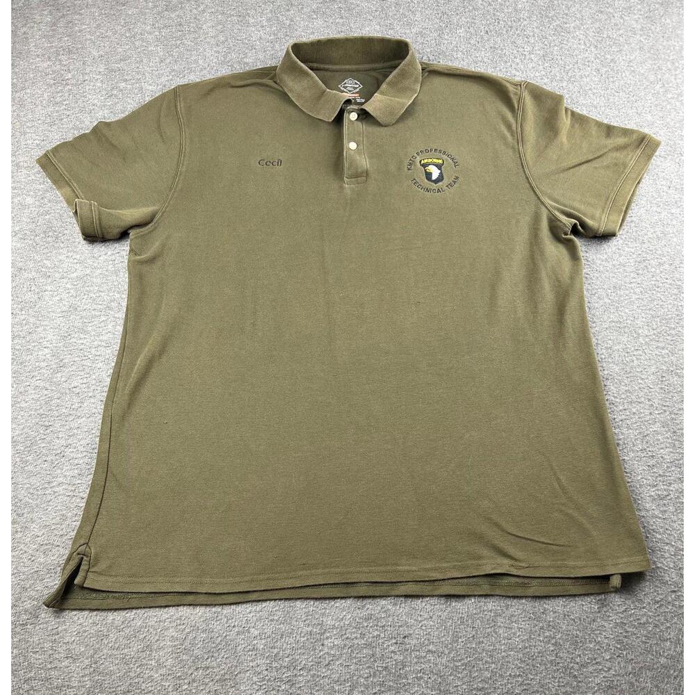 St. John's Bay Performance Men's Polo Shirt Size XXL Olive Green‎